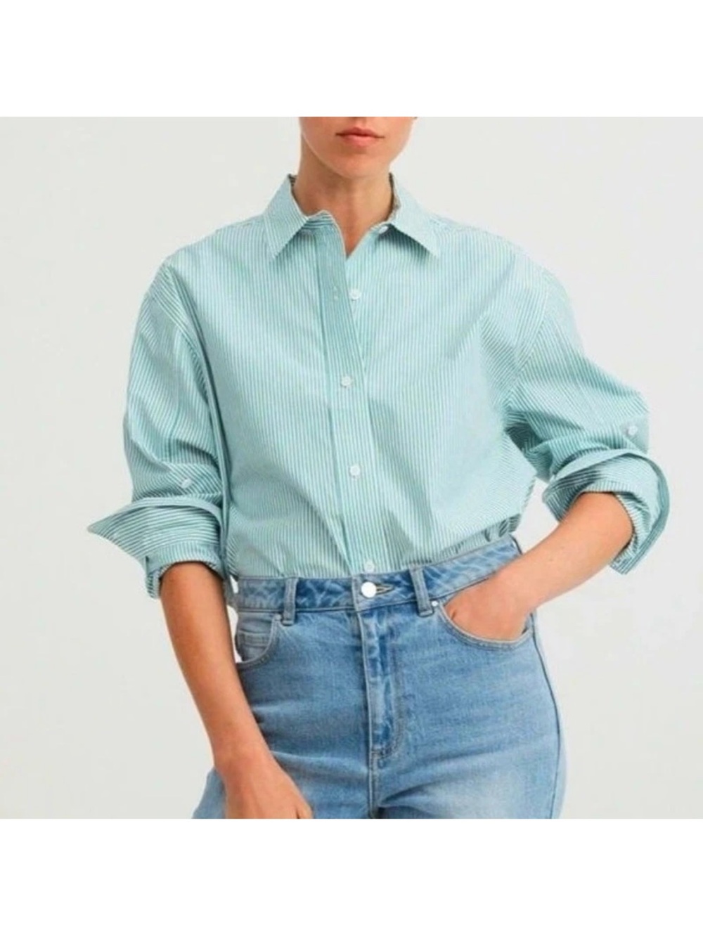 Everlane Top 10 Oxford Green